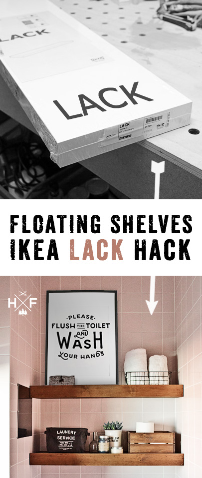 Ikea LACK floating shelf hack | Ikea LACK Wandregal hack
